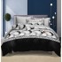 Lenjerie de Pat dublu, Bumbac Satinat Superior,4 Piese Cearceaf de pat 240 x 250 cm, Cearceaf pilota 200 x 230 cm, 2 fete de perna 55 x 75 cm, A50-610