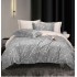 Lenjerie de Pat dublu, Bumbac Satinat Superior,4 Piese Cearceaf de pat 240 x 250 cm, Cearceaf pilota 200 x 230 cm, 2 fete de perna 55 x 75 cm, A50-609