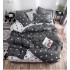 Lenjerie de Pat dublu, Bumbac Satinat Superior,4 Piese Cearceaf de pat 240 x 250 cm, Cearceaf pilota 200 x 230 cm, 2 fete de perna 55 x 75 cm, A50-599
