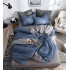 Lenjerie de Pat dublu, Bumbac Satinat Superior,4 Piese Cearceaf de pat 240 x 250 cm, Cearceaf pilota 200 x 230 cm, 2 fete de perna 55 x 75 cm, A50-587