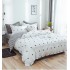 Lenjerie de Pat dublu, Bumbac Satinat Superior,4 Piese Cearceaf de pat 240 x 250 cm, Cearceaf pilota 200 x 230 cm, 2 fete de perna 55 x 75 cm, A50-508
