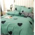 Lenjerie de Pat dublu, Bumbac Satinat Superior,4 Piese Cearceaf de pat 240 x 250 cm, Cearceaf pilota 200 x 230 cm, 2 fete de perna 55 x 75 cm, A50-475