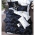 Lenjerie de Pat dublu, Bumbac Satinat Superior,4 Piese Cearceaf de pat 240 x 250 cm, Cearceaf pilota 200 x 230 cm, 2 fete de perna 55 x 75 cm, A50-518