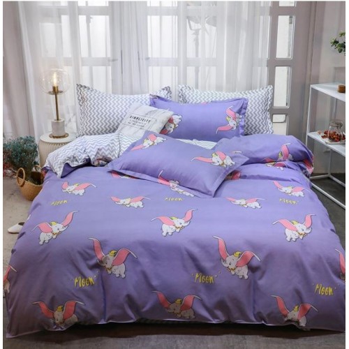 Lenjerie de Pat dublu, Bumbac Satinat Superior,4 Piese Cearceaf de pat 240 x 250 cm, Cearceaf pilota 200 x 230 cm, 2 fete de perna 55 x 75 cm, A50-488