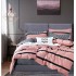Lenjerie de Pat dublu, Bumbac Satinat Superior,4 Piese Cearceaf de pat 240 x 250 cm, Cearceaf pilota 200 x 230 cm, 2 fete de perna 55 x 75 cm, A50-474