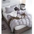 Lenjerie de Pat dublu, Bumbac Satinat Superior,4 Piese Cearceaf de pat 240 x 250 cm, Cearceaf pilota 200 x 230 cm, 2 fete de perna 55 x 75 cm, A50-105