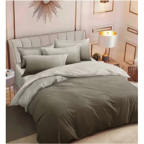 Lenjerie Din Bumbac Tip Finet 6 Piese Pentru Pat Dublu,Cearceaf de pat 240 x 250, R60-581