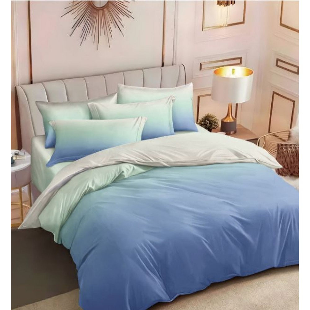 Lenjerie Din Bumbac Tip Finet 6 Piese Pentru Pat Dublu,Cearceaf de pat 240 x 250, R60-574