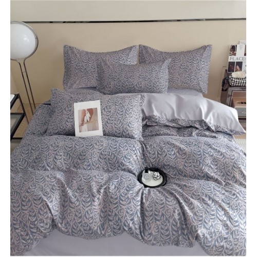 Lenjerie Din Bumbac Tip Finet 6 Piese Pentru Pat Dublu,Cearceaf de pat 240 x 250, R60-571