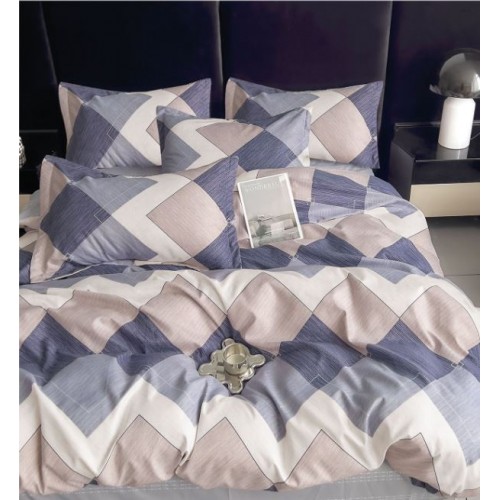 Lenjerie Din Bumbac Tip Finet 6 Piese Pentru Pat Dublu,Cearceaf de pat 240 x 250, R60-570