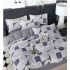 Lenjerie Din Bumbac Tip Finet 6 Piese Pentru Pat Dublu,Cearceaf de pat 240 x 250, R60-568