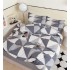 Lenjerie Din Bumbac Tip Finet 6 Piese Pentru Pat Dublu,Cearceaf de pat 240 x 250, R60-555