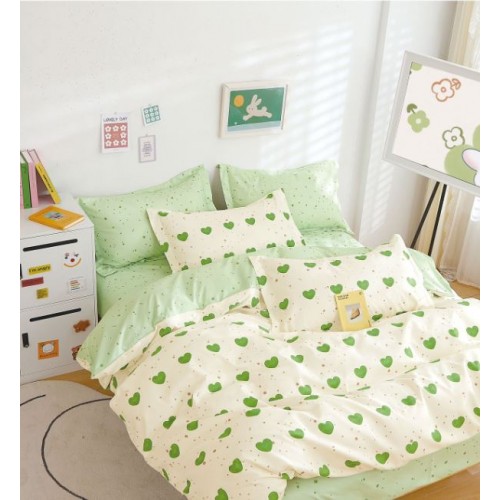 Lenjerie Din Bumbac Tip Finet 6 Piese Pentru Pat Dublu,Cearceaf de pat 240 x 250, R60-525
