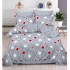 Lenjerie Din Bumbac Tip Finet 6 Piese Pentru Pat Dublu,Cearceaf de pat 240 x 250, R60-345