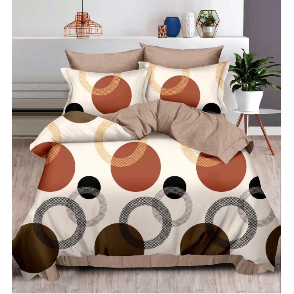 Lenjerie Din Bumbac Tip Finet 6 Piese Pentru Pat Dublu,Cearceaf de pat 240 x 250, R60-336