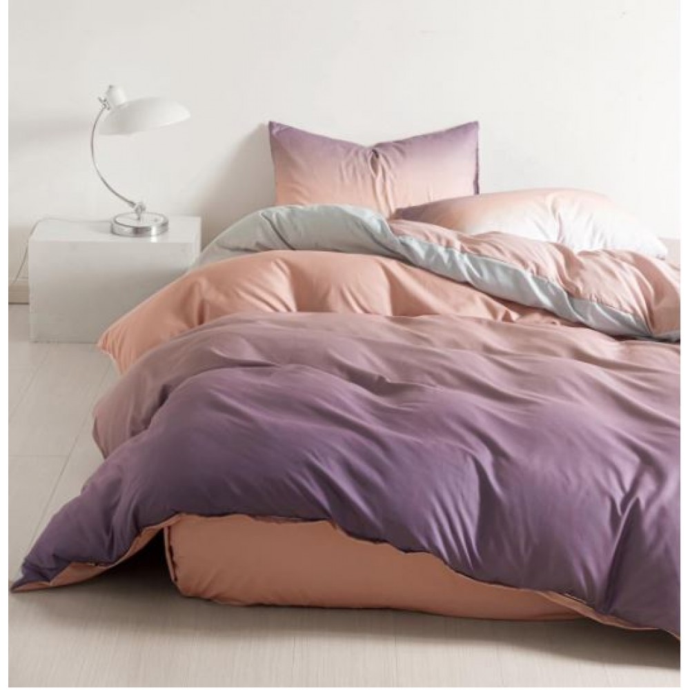 Lenjerie De Pat 1 Persoana 4 Piese, din Bumbac Finet, Cearceaf de pat 155x200cm, Y60-110