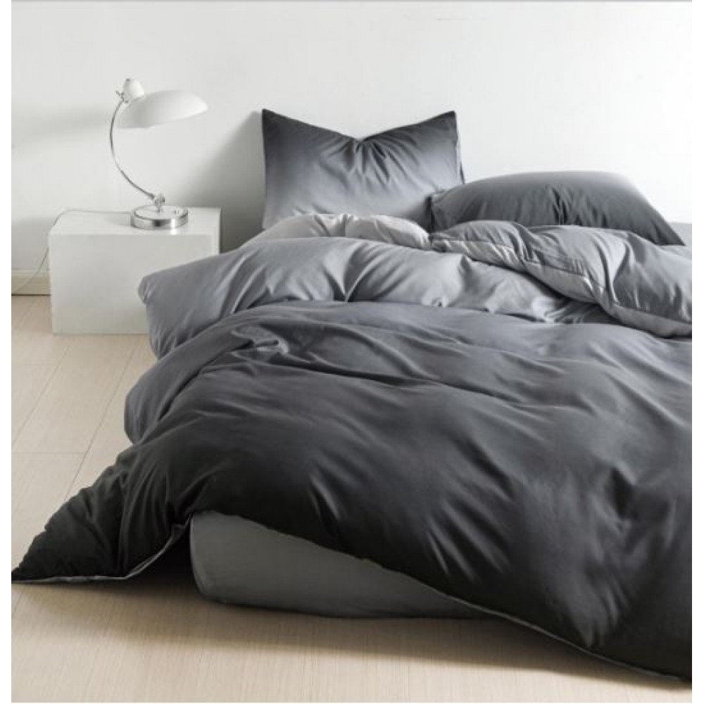 Lenjerie De Pat 1 Persoana 4 Piese, din Bumbac Finet, Cearceaf de pat 155x200cm, Y60-104