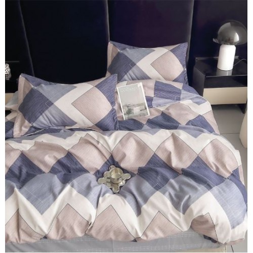 Lenjerie De Pat 1 Persoana 4 Piese, din Bumbac Finet, Cearceaf de pat 155x200cm, Y60-88