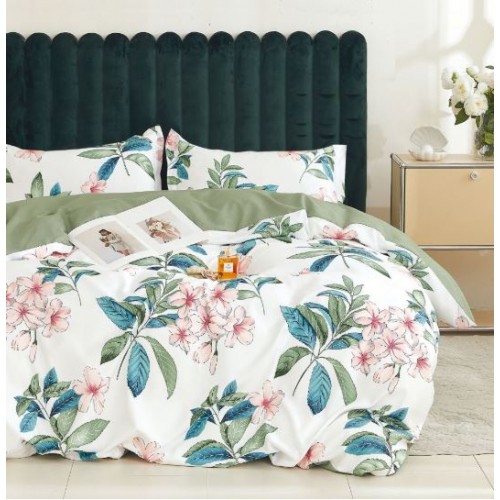Lenjerie De Pat 1 Persoana 4 Piese, din Bumbac Finet, Cearceaf de pat 155x200cm, Y60-86