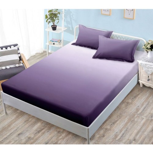 Husa de pat cu elastic si 2 fete de perna, tesatura tip finet, pat 2 persoane,180x200cm, G-242