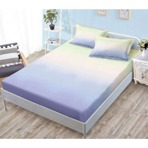 Husa de pat cu elastic si 2 fete de perna, tesatura tip finet, pat 2 persoane,180x200cm, G-239
