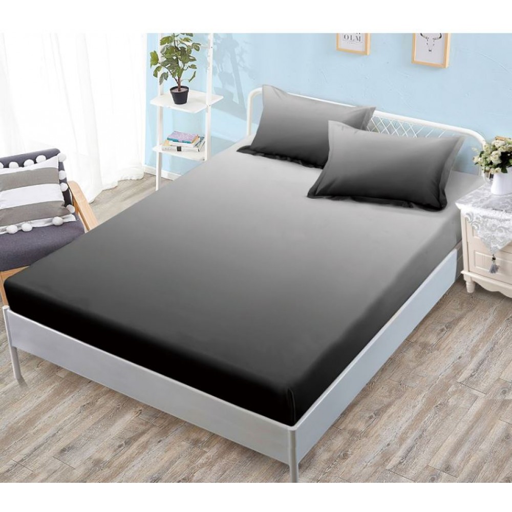 Husa de pat cu elastic si 2 fete de perna, tesatura tip finet, pat 2 persoane,180x200cm, G-238