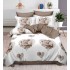 Set Lenjerie Eleganta , Finet, imprimat digital, pentru 2 persoane, 6 piese, Cearceaf de pat cu elastic 180x200 cm, T209