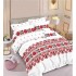 Set Lenjerie Eleganta , Finet, imprimat digital, pentru 2 persoane, 6 piese, Cearceaf de pat cu elastic 180x200 cm, T197