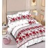 Set Lenjerie Eleganta , Finet, imprimat digital, pentru 2 persoane, 6 piese, Cearceaf de pat cu elastic 180x200 cm, T196