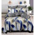 Set Lenjerie Eleganta , Finet, imprimat digital, pentru 2 persoane, 6 piese, Cearceaf de pat cu elastic 180x200 cm, T165