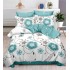 Set Lenjerie Eleganta , Finet, imprimat digital, pentru 2 persoane, 6 piese, Cearceaf de pat cu elastic 180x200 cm, T157