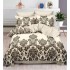 Set Lenjerie Eleganta , Finet, imprimat digital, pentru 2 persoane, 6 piese, Cearceaf de pat cu elastic 180x200 cm, T109