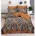 Set Lenjerie Eleganta , Finet, imprimat digital, pentru 2 persoane, 6 piese, Cearceaf de pat cu elastic 180x200 cm, T107