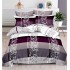 Set Lenjerie Eleganta , Finet, imprimat digital, pentru 2 persoane, 6 piese, Cearceaf de pat cu elastic 180x200 cm, T106