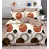 Set Lenjerie Eleganta , Finet, imprimat digital, pentru 2 persoane, 6 piese, Cearceaf de pat cu elastic 180x200 cm, T70