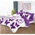 Set Lenjerie Eleganta , Finet, imprimat digital, pentru 2 persoane, 6 piese, Cearceaf de pat cu elastic 180x200 cm, T21