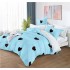 Set Lenjerie Eleganta , Finet, imprimat digital, pentru 2 persoane, 6 piese, Cearceaf de pat cu elastic 180x200 cm, T3