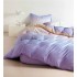 Set Lenjerie Eleganta pentru pat dublu, Bumbac Satinat Superior, 4 piese, cu ELASTIC, Cearceaf de pat cu elastic 180x200cm, E136