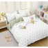 Set Lenjerie Eleganta pentru pat dublu, Bumbac Satinat Superior, 4 piese, cu ELASTIC, Cearceaf de pat cu elastic 180x200cm, E130