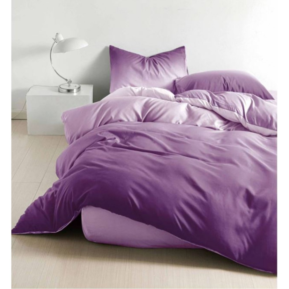 Set Lenjerie Eleganta pentru pat dublu, Bumbac Satinat Superior, 4 piese, cu ELASTIC, Cearceaf de pat cu elastic 180x200cm, E142