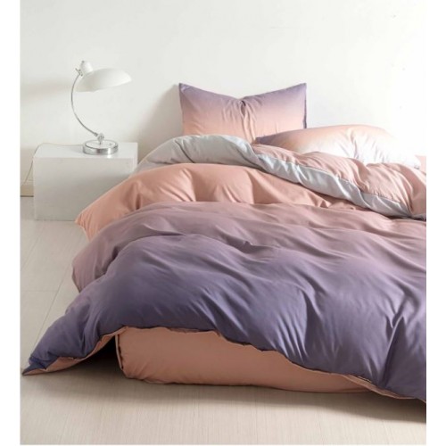 Set Lenjerie Eleganta pentru pat dublu, Bumbac Satinat Superior, 4 piese, cu ELASTIC, Cearceaf de pat cu elastic 180x200cm, E141