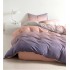 Set Lenjerie Eleganta pentru pat dublu, Bumbac Satinat Superior, 4 piese, cu ELASTIC, Cearceaf de pat cu elastic 180x200cm, E141