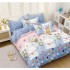Set Lenjerie Eleganta pentru pat dublu, Bumbac Satinat Superior, 4 piese, cu ELASTIC, Cearceaf de pat cu elastic 180x200cm, E114