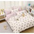 Set Lenjerie Eleganta pentru pat dublu, Bumbac Satinat Superior, 4 piese, cu ELASTIC, Cearceaf de pat cu elastic 180x200cm, E119