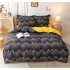 Set Lenjerie Eleganta pentru pat dublu, Bumbac Satinat Superior, 4 piese, cu ELASTIC, Cearceaf de pat cu elastic 180x200cm, E110