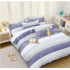 Set Lenjerie Eleganta pentru pat dublu, Bumbac Satinat Superior, 4 piese, cu ELASTIC, Cearceaf de pat cu elastic 180x200cm, E107