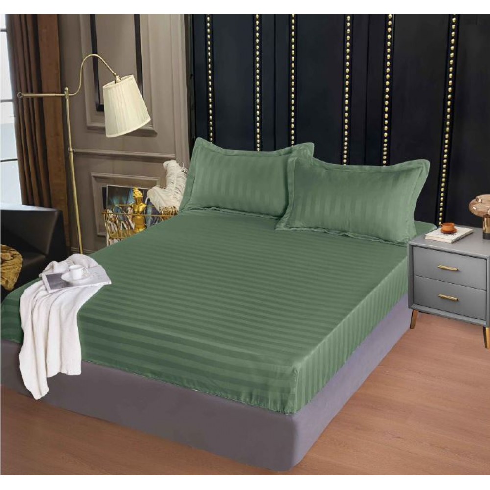 Husa de pat tip Damasc cu Elastic cu 2 fete de perna, 160x200 cm, E-170