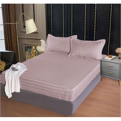 Husa de pat tip Damasc cu Elastic cu 2 fete de perna, 160x200 cm, E-056