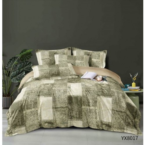 Lenjerie de pat Eleganta Pentru 1 Persoana, cearsaf de pat cu elastic 140x200 cm, FINET, 4 piese, YX8017