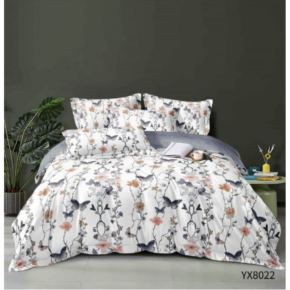 Lenjerie de pat Eleganta Pentru 1 Persoana, cearsaf de pat cu elastic 140x200 cm, FINET, 4 piese, YX8022
